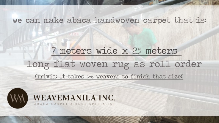 Trivia on our Abaca Carpet Production